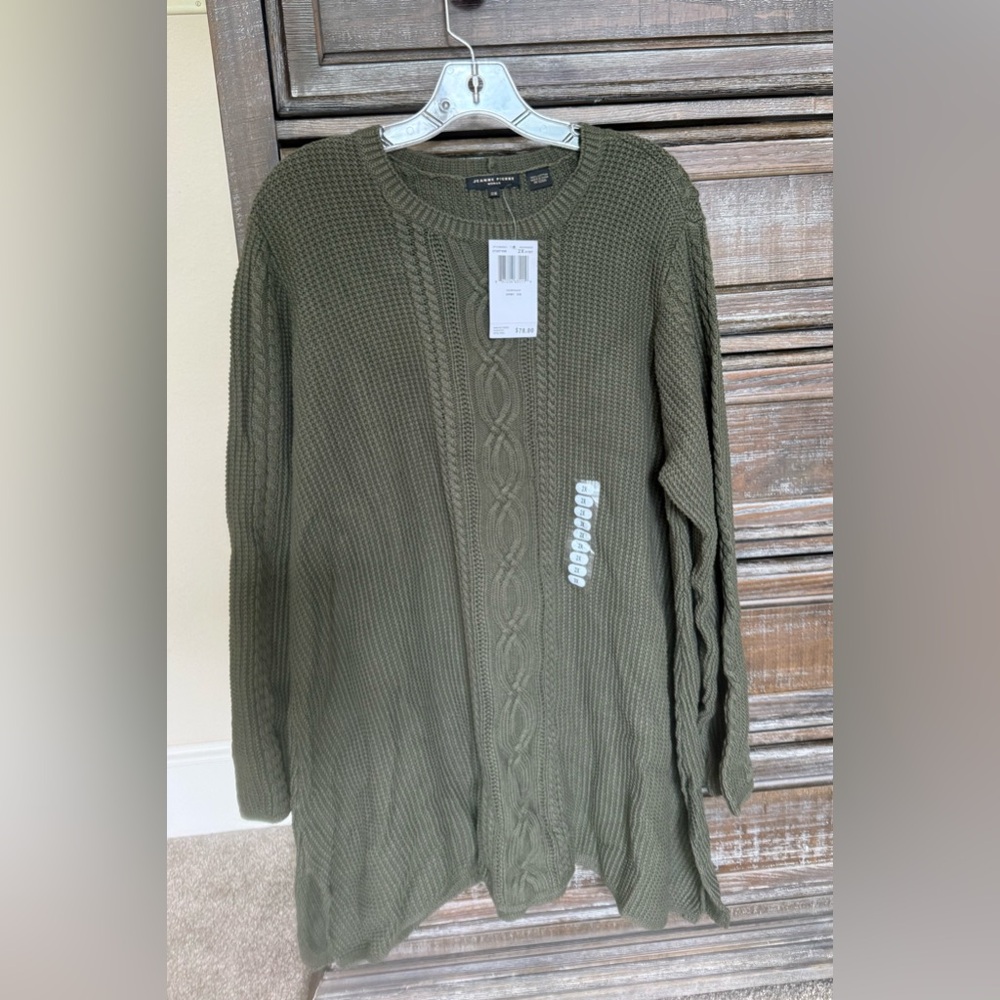 Jeanne Pierre Sweater / Color : Army / Size 2X / NWT